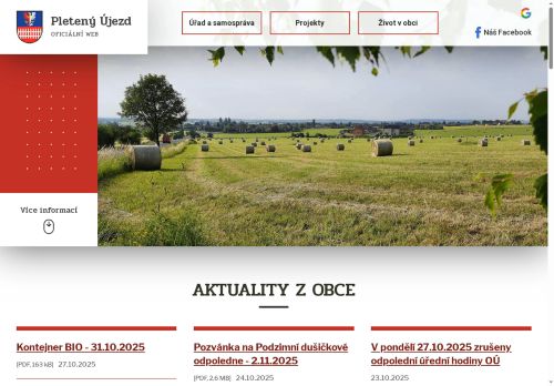 Zobrazit webové stránky Obecní úřad Pletený Újezd