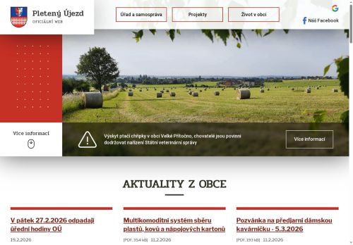 Zobrazit webové stránky Obecní úřad Pletený Újezd