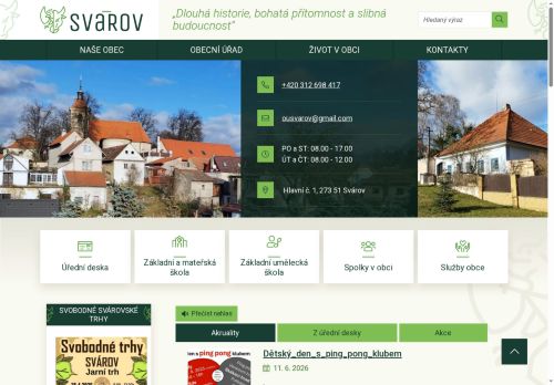 Zobrazit webové stránky Obecní úřad Svárov