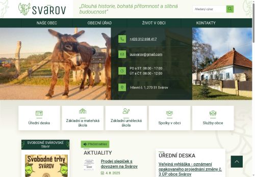 Zobrazit webové stránky Obecní úřad Svárov
