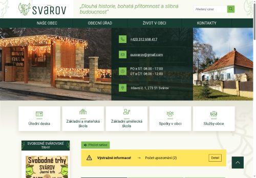 Zobrazit webové stránky Obecní úřad Svárov
