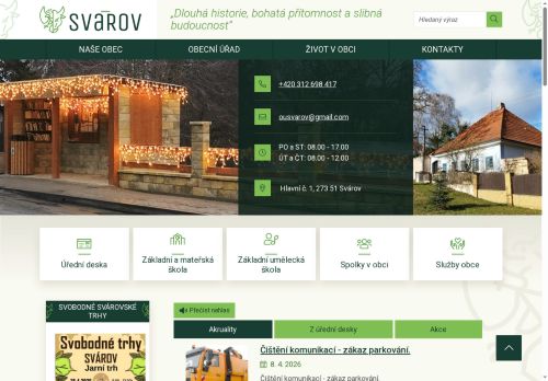 Zobrazit webové stránky Obecní úřad Svárov