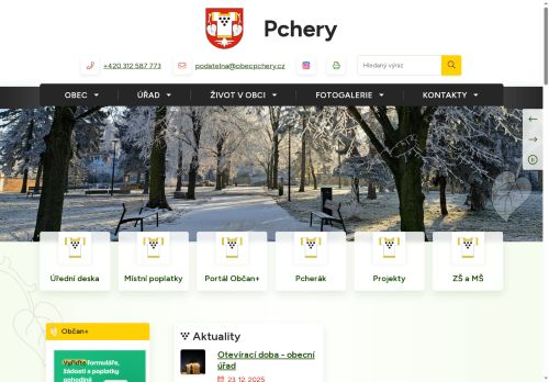 Zobrazit webové stránky Obecní úřad Pchery