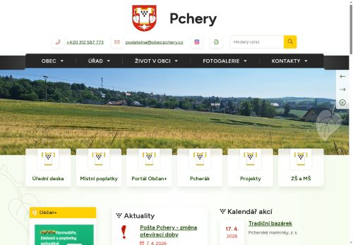 Zobrazit webové stránky Obecní úřad Pchery