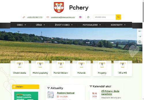 Zobrazit webové stránky Obecní úřad Pchery