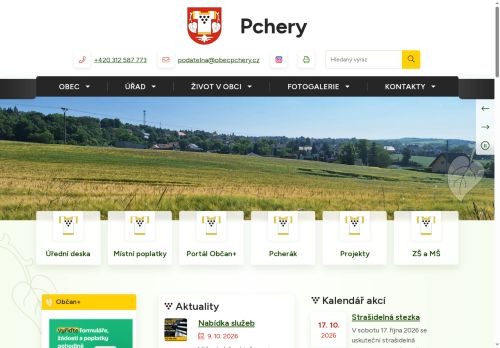 Zobrazit webové stránky Obecní úřad Pchery