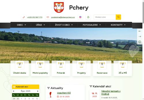 Zobrazit webové stránky Obecní úřad Pchery