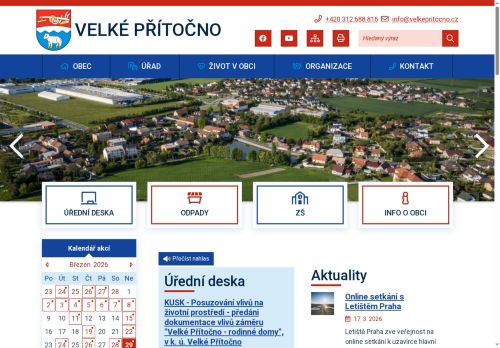 Zobrazit webové stránky Obecní úřad Velké Přítočno