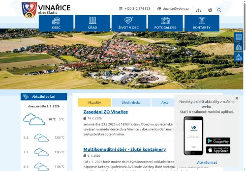Zobrazit webové stránky Obecní úřad Vinařice