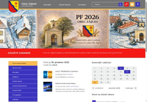 Zobrazit webové stránky Obecní úřad Zájezd