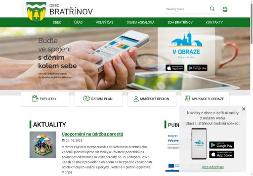 Zobrazit webové stránky Obecní úřad Bratřínov