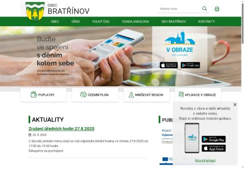 Zobrazit webové stránky Obecní úřad Bratřínov