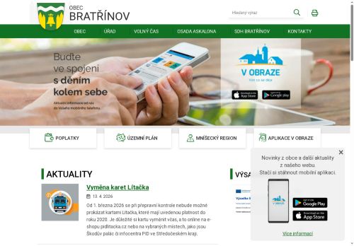 Zobrazit webové stránky Obecní úřad Bratřínov