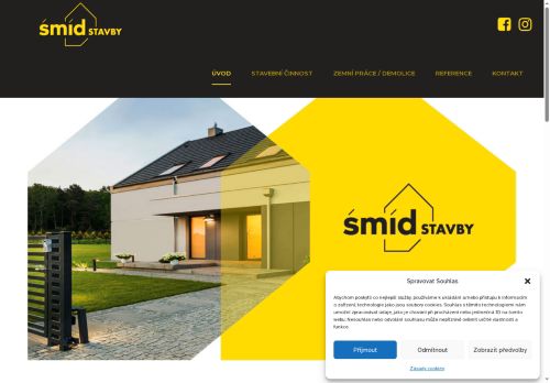 Webové stránky Šmíd stavby, s.r.o., Uherský Brod