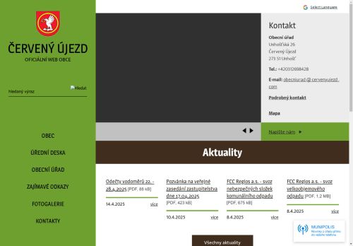 Zobrazit webové stránky Obecní úřad Červený Újezd