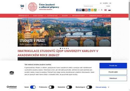 Univerzita Karlova nabízí práci na pozici ODBORNÝ LEKTOR v obci Poděbrady
