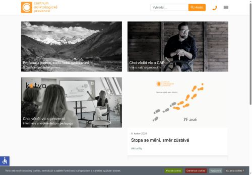 Zobrazit webové stránky Centrum adiktologické prevence, o.p.s.