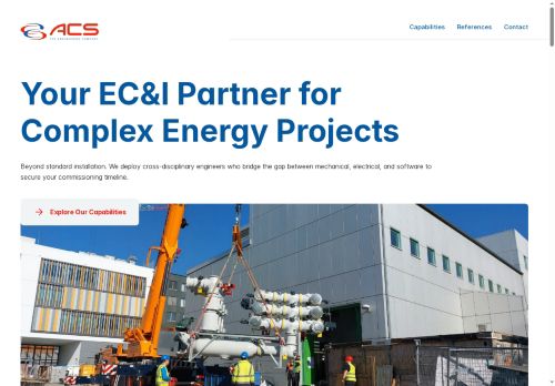 Webové stránky ACS International s.r.o., Příbram