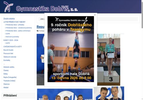 Zobrazit webové stránky Gymnastika Dobříš
