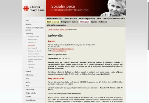 Zobrazit webové stránky Azylový dům sv. Ludmily v Mokrovratech