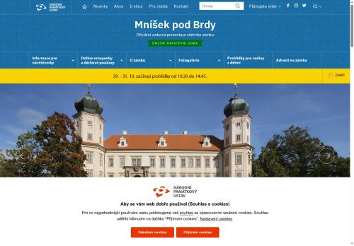 Zobrazit webové stránky Státní zámek Mníšek pod Brdy