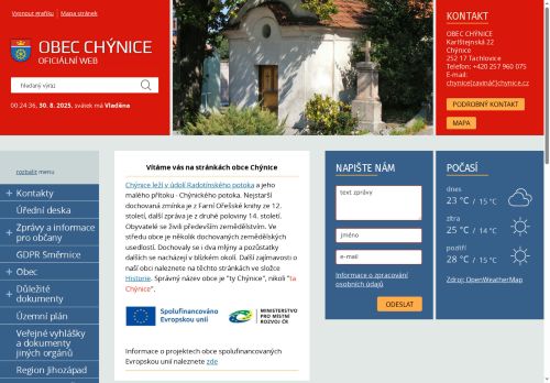 Zobrazit webové stránky Obecní úřad Chýnice