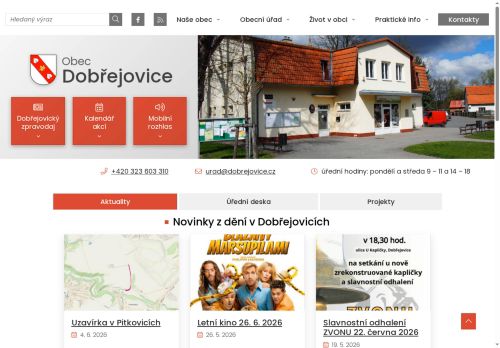 Zobrazit webové stránky Obecní úřad Dobřejovice