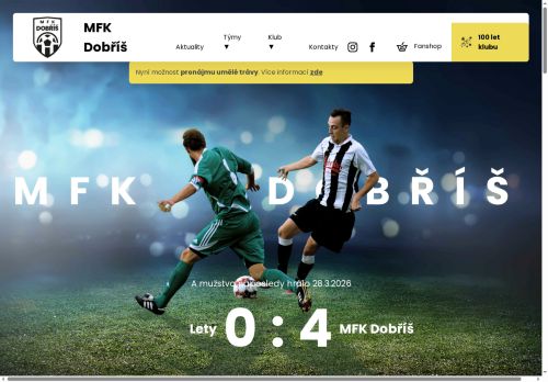 Zobrazit webové stránky Městský fotbalový klub Dobříš
