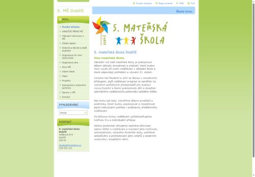 Zobrazit webové stránky 5. MŠ Dobříš