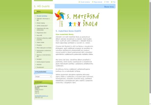Zobrazit webové stránky 5. MŠ Dobříš