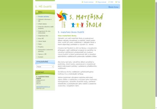 Zobrazit webové stránky 5. MŠ Dobříš