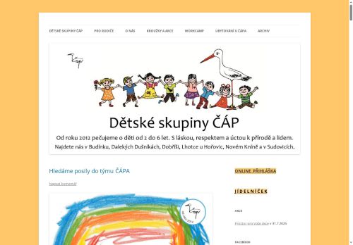 Zobrazit webové stránky Dětská skupina Čáp-Doosan