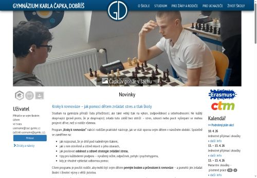 Zobrazit webové stránky Gymnázium Karla Čapka