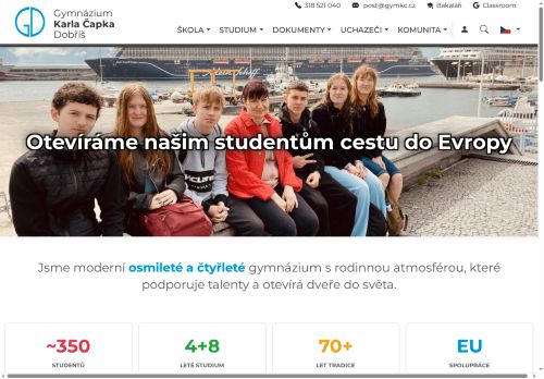 Zobrazit webové stránky Gymnázium Karla Čapka
