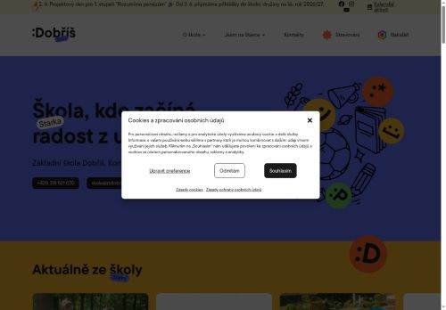 Zobrazit webové stránky Základní škola Dobříš