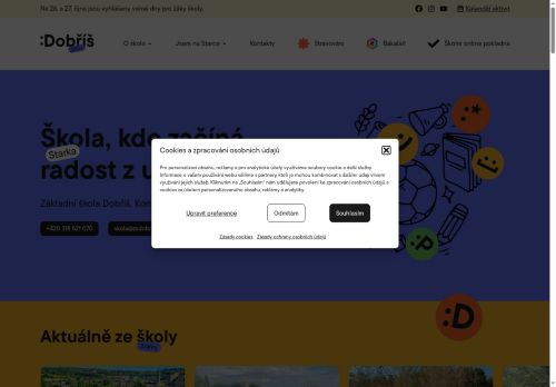 Zobrazit webové stránky Základní škola Dobříš