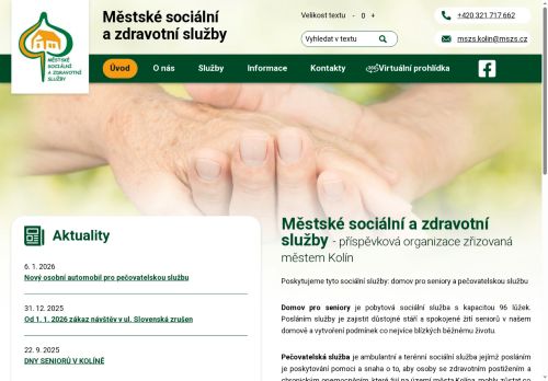 Městské sociální a zdravotní služby nabízí práci na pozici Pracovníci v přímé obslužné péči (m/ž) v obci Kolín
