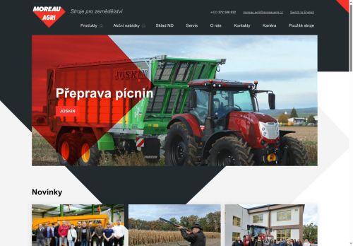 MOREAU AGRI, spol. s r.o. nabízí práci na pozici Servisní mechanik v obci Osek