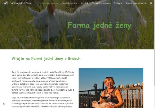 Zobrazit webové stránky Farma jedné ženy