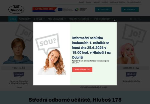 Zobrazit webové stránky Střední odborné učiliště Hluboš