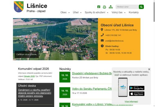 Zobrazit webové stránky Obecní úřad Líšnice