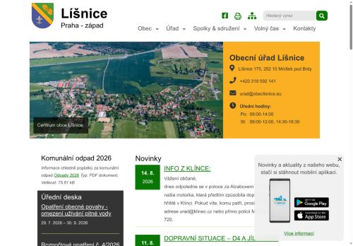 Zobrazit webové stránky Obecní úřad Líšnice