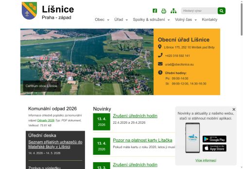 Zobrazit webové stránky Obecní úřad Líšnice