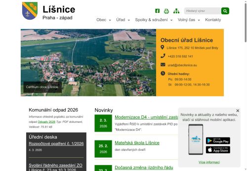 Zobrazit webové stránky Obecní úřad Líšnice