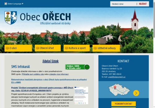 Zobrazit webové stránky Obecní úřad Ořech