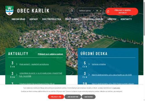 Zobrazit webové stránky Obecní úřad Karlík