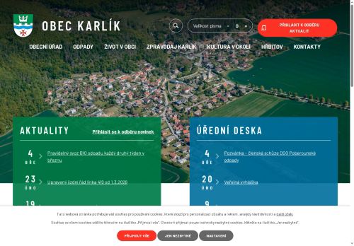 Zobrazit webové stránky Obecní úřad Karlík