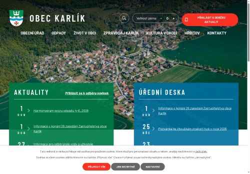 Zobrazit webové stránky Obecní úřad Karlík