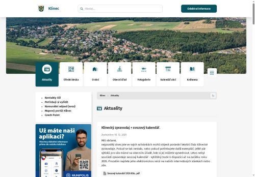 Zobrazit webové stránky Obecní úřad Klínec