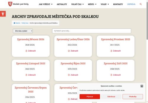 Zobrazit webové stránky Zpravodaj městečka pod Skalkou